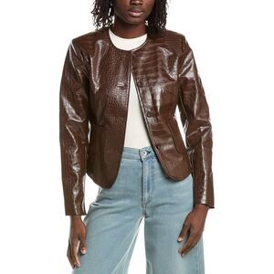 Lamarque Womens Croco Jacket, Brown